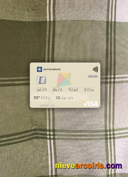 Greece Alpha Bank visa card VERSION 3 photolook